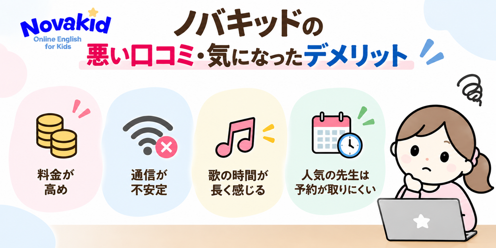 ノバキッドを受講して気になったデメリット