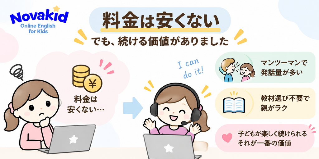 ノバキッドの料金と継続する価値